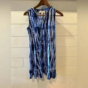 Michael Kors Blue/ Black Sleeveless Dress- Womens XS